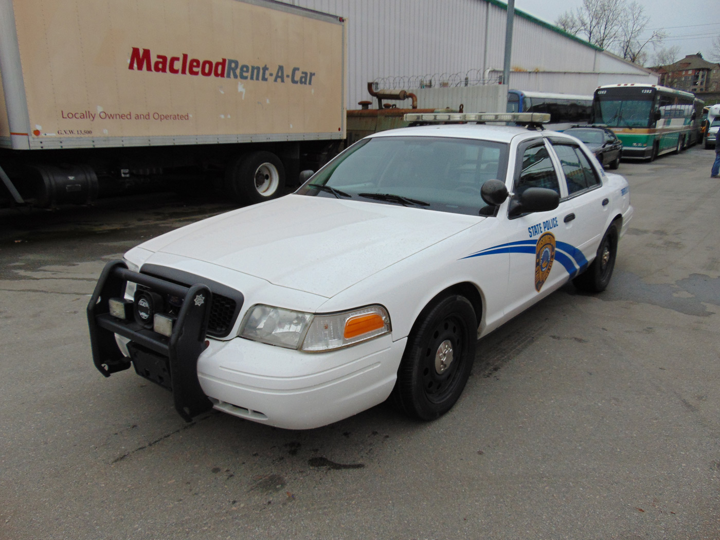 Car Ford Crown Vic White Police Car Rentals Picture Movie Police